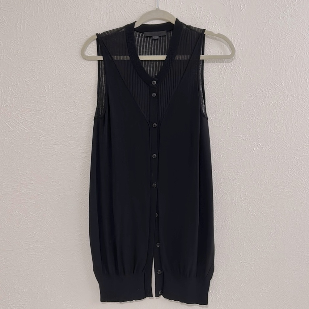 Alexander wang vest fine gauge knit high low Small